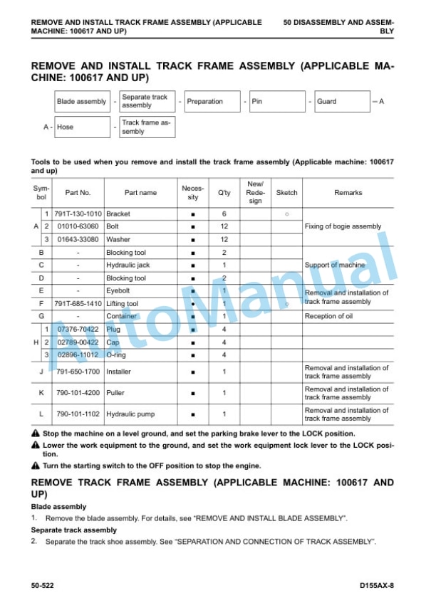 Komatsu D155AX-8 Bull Dozer Shop Manual SEN06497-17 5 Komatsu D155AX-8 Bull Dozer Shop Manual SEN06497-17 - Image 5