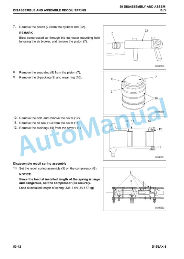 Komatsu D155AX-8 Bull Dozer Shop Manual SEN06704-01 4 Komatsu D155AX-8 Bull Dozer Shop Manual SEN06704-01 - Image 4