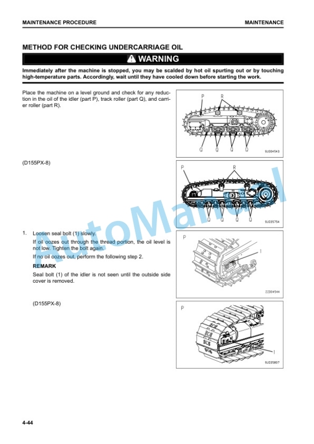 Komatsu D155AX-8, D155PX-8 Bull Dozer Operation and Maintenance Manual TEN00993-02 5 Komatsu D155AX-8, D155PX-8 Bull Dozer Operation and Maintenance Manual TEN00993-02 - Image 5