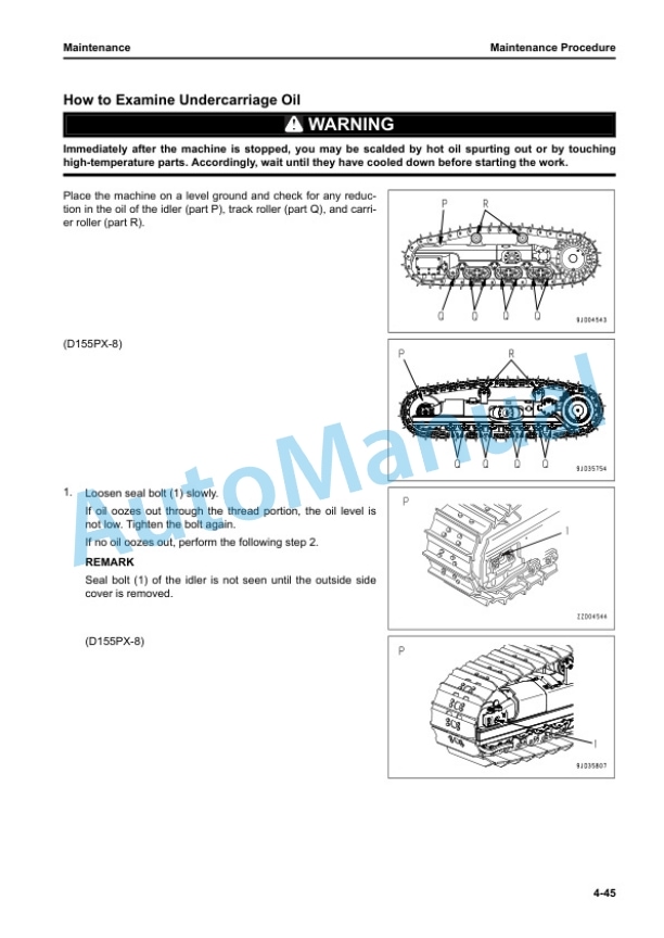 Komatsu D155AX-8, D155PX-8 Bull Dozer Operation and Maintenance Manual TEN01180-00 5 Komatsu D155AX-8, D155PX-8 Bull Dozer Operation and Maintenance Manual TEN01180-00 - Image 5