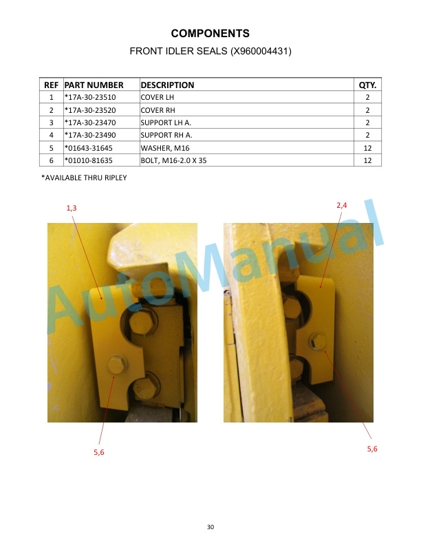 Komatsu D155AX-8 Waste Handler Dozer Parts Manual W12CLD1558002 3 Komatsu D155AX-8 Waste Handler Dozer Parts Manual W12CLD1558002-3