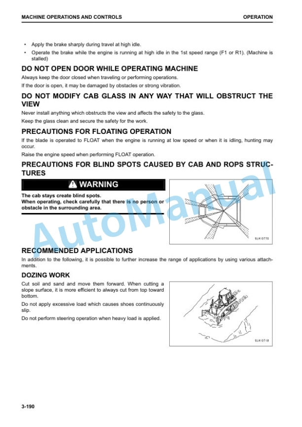 Komatsu D155AX-8E0 Bull Dozer Operation and Maintenance Manual EENAM03780 4 Komatsu D155AX-8E0 Bull Dozer Operation and Maintenance Manual EENAM03780 - Image 4