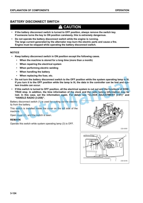 Komatsu D155AX-8E0 Bull Dozer Operation and Maintenance Manual EENAM03782 3 Komatsu D155AX-8E0 Bull Dozer Operation and Maintenance Manual EENAM03782 - Image 3