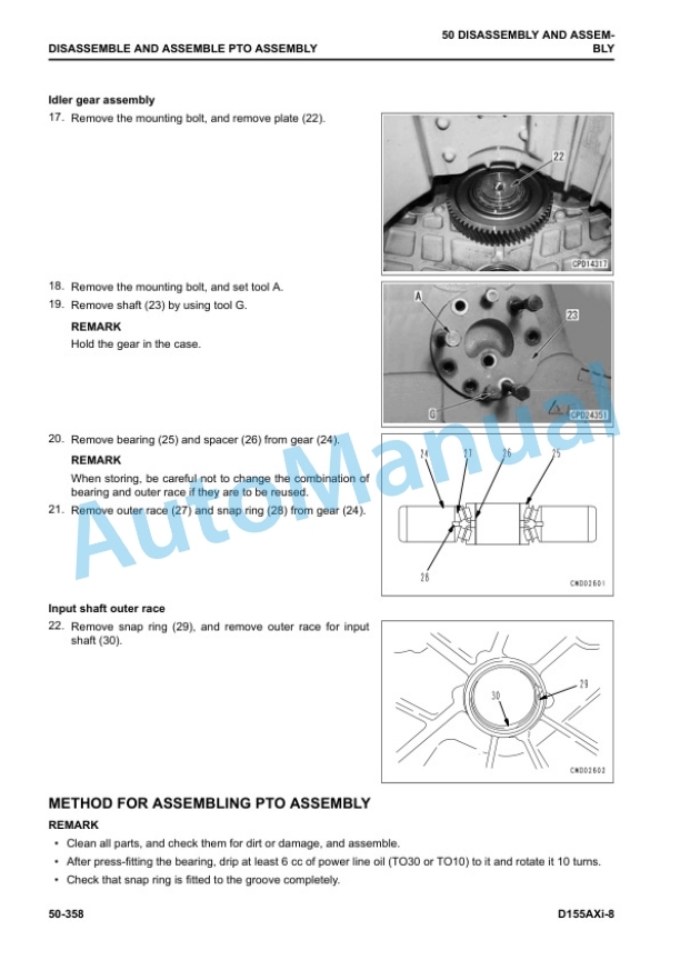 Komatsu D155AXi-8 Bull Dozer Shop Manual SEN06521-12 5 Komatsu D155AXi-8 Bull Dozer Shop Manual SEN06521-12 - Image 5