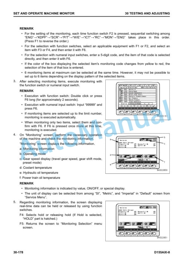 Alternative view of Komatsu D155AXi-8 Bull Dozer Shop Manual SEN06582-07