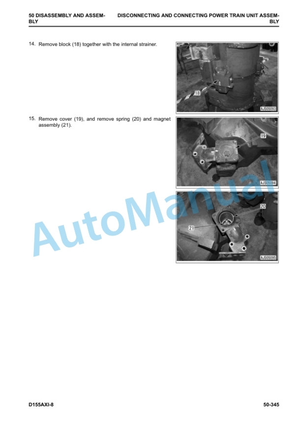 Komatsu D155AXi-8 Bull Dozer Shop Manual SEN06582-07 5 Komatsu D155AXi-8 Bull Dozer Shop Manual SEN06582-07 - Image 5