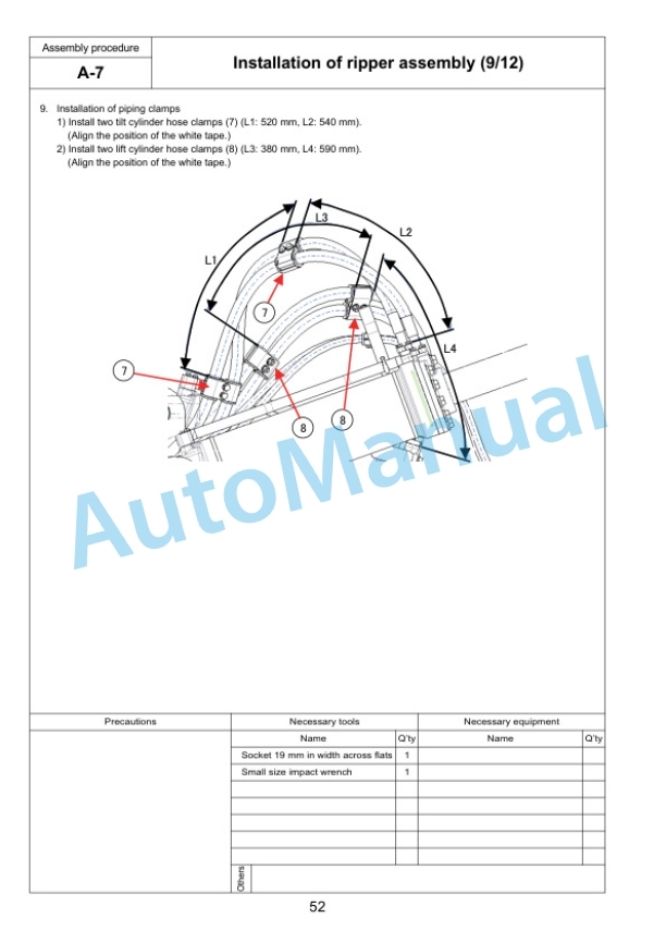 Komatsu D155AXi-8E0 Bull Dozer Field Assembly Instruction GEN00194-01 3 Komatsu D155AXi-8E0 Bull Dozer Field Assembly Instruction GEN00194-01 - Image 3