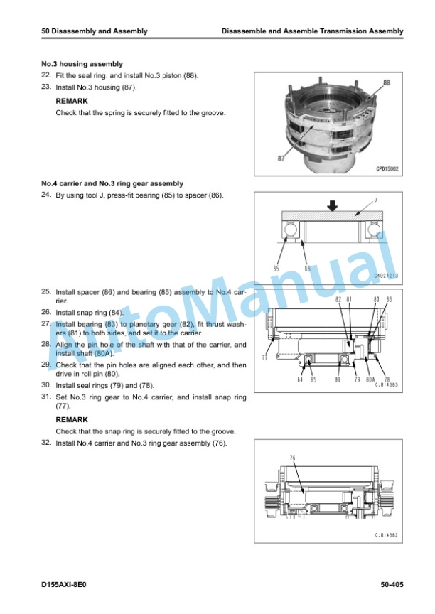 Komatsu D155AXi-8E0 Bull Dozer Shop Manual SEN06763-01 5 Komatsu D155AXi-8E0 Bull Dozer Shop Manual SEN06763-01 - Image 5