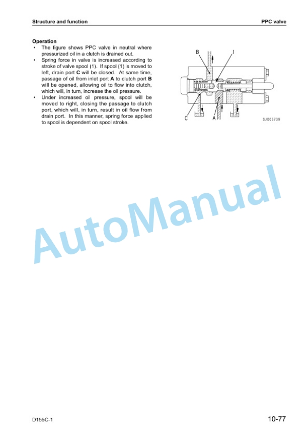 Alternative view of Komatsu D155C-1 PipeLayer Shop Manual SEBM032300