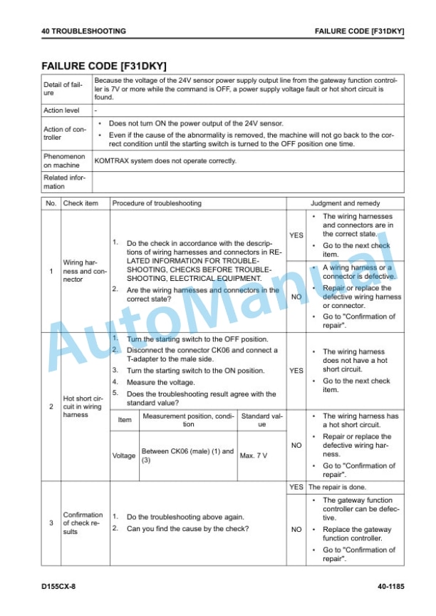 Komatsu D155CX-8 Base Tractor Shop Manual SEN06817-09 4 Komatsu D155CX-8 Base Tractor Shop Manual SEN06817-09 - Image 4