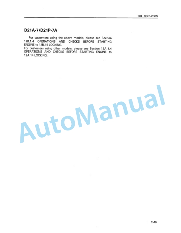 Komatsu D20A-7, D20PL-7, D20PLL-7, D20P-7A, D21A-7, D21P-7A Bull Dozer Operation and Maintenance Manual SEAM000905 3 Komatsu D20A-7, D20PL-7, D20PLL-7, D20P-7A, D21A-7, D21P-7A Bull Dozer Operation and Maintenance Manual SEAM000905 - Image 3