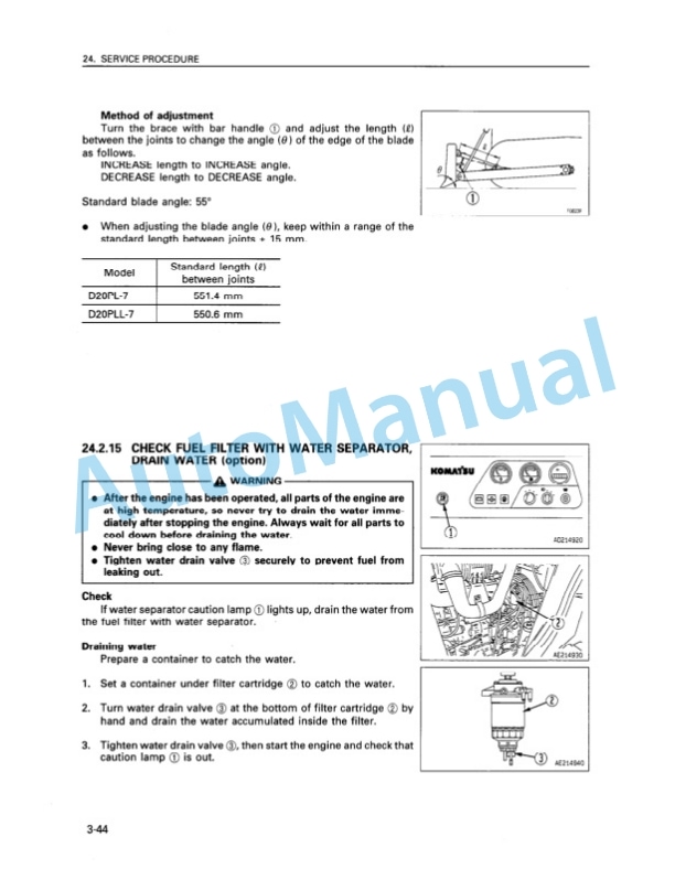 Komatsu D20A-7, D20PL-7, D20PLL-7, D20P-7A, D21A-7, D21P-7A Bull Dozer Operation and Maintenance Manual SEAM000905 5 Komatsu D20A-7, D20PL-7, D20PLL-7, D20P-7A, D21A-7, D21P-7A Bull Dozer Operation and Maintenance Manual SEAM000905 - Image 5