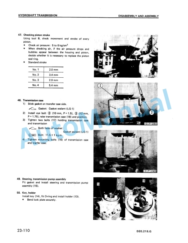 Komatsu D20S-5, D20Q-5, D21S-5, D21Q-5 Dozer Shovel Shop Manual SEBM0103D00 4 Komatsu D20S-5, D20Q-5, D21S-5, D21Q-5 Dozer Shovel Shop Manual SEBM0103D00 - Image 4