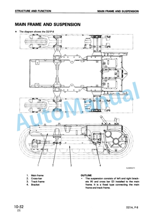 Alternative view of Komatsu D21A-8, D21P-8 Shop Manual SEBM033605