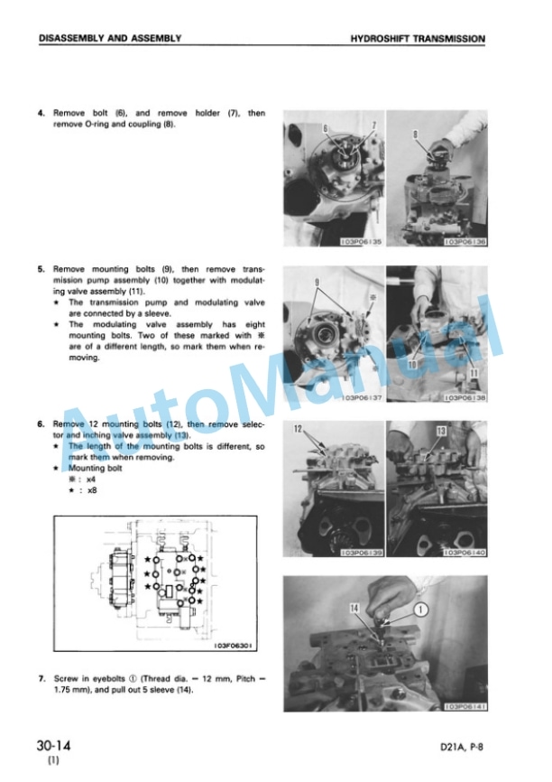 Komatsu D21A-8, D21P-8 Shop Manual SEBM033605 4 Komatsu D21A-8, D21P-8 Shop Manual SEBM033605 - Image 4