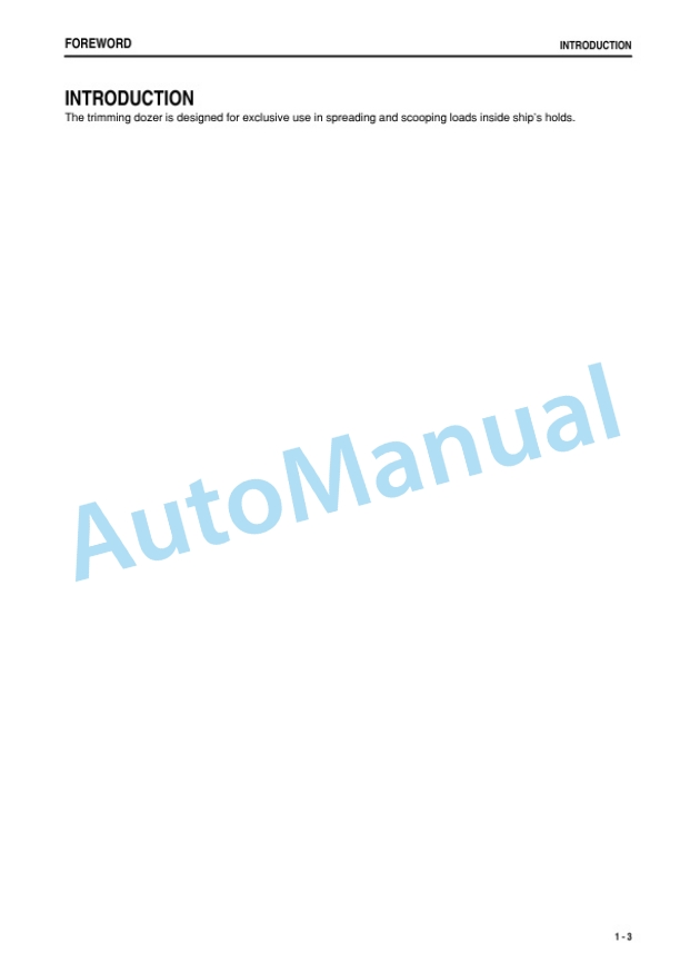 Komatsu D21A-8 Galeo Trimming Dozer Operation and Maintenance Manual PEN00267-00 3 Komatsu D21A-8 Galeo Trimming Dozer Operation and Maintenance Manual PEN00267-00-3