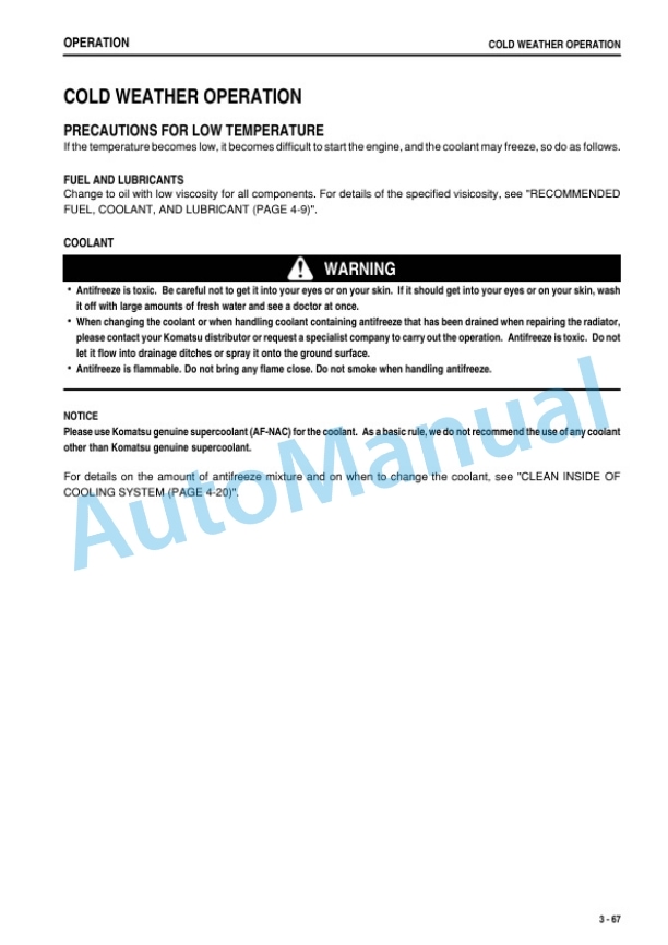 Komatsu D21A-8E0, D21P-8E0 Bull Dozer Operation and Maintenance Manual PEN00270-03 4 Komatsu D21A-8E0, D21P-8E0 Bull Dozer Operation and Maintenance Manual PEN00270-03 - Image 4