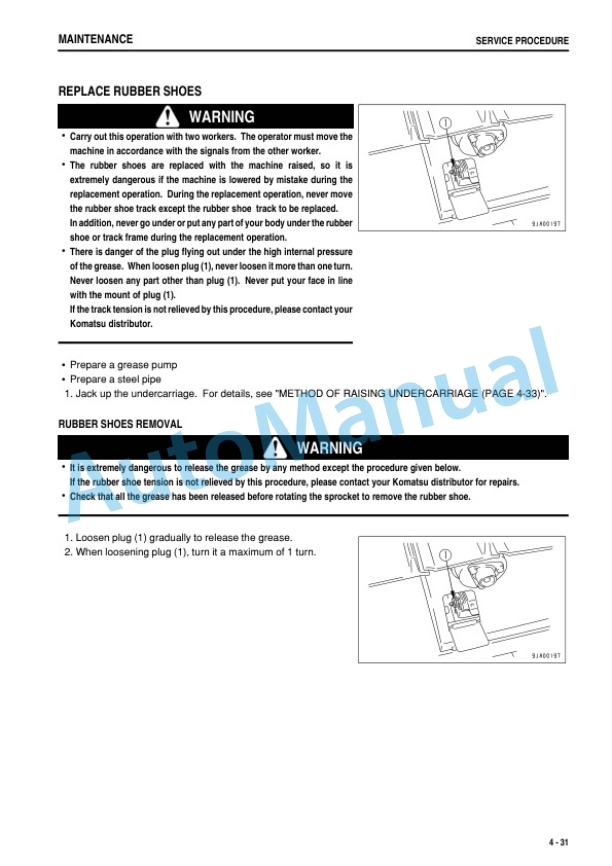 Komatsu D21A-8E0, D21P-8E0 Bull Dozer Operation and Maintenance Manual TEN00496-01 5 Komatsu D21A-8E0, D21P-8E0 Bull Dozer Operation and Maintenance Manual TEN00496-01 - Image 5