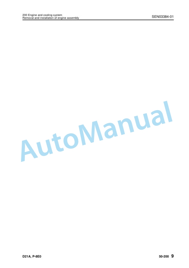 Komatsu D21A-8E0, D21P-8E0 Bull Dozer Shop Manual SEN03320-09 5 Komatsu D21A-8E0, D21P-8E0 Bull Dozer Shop Manual SEN03320-09 - Image 5