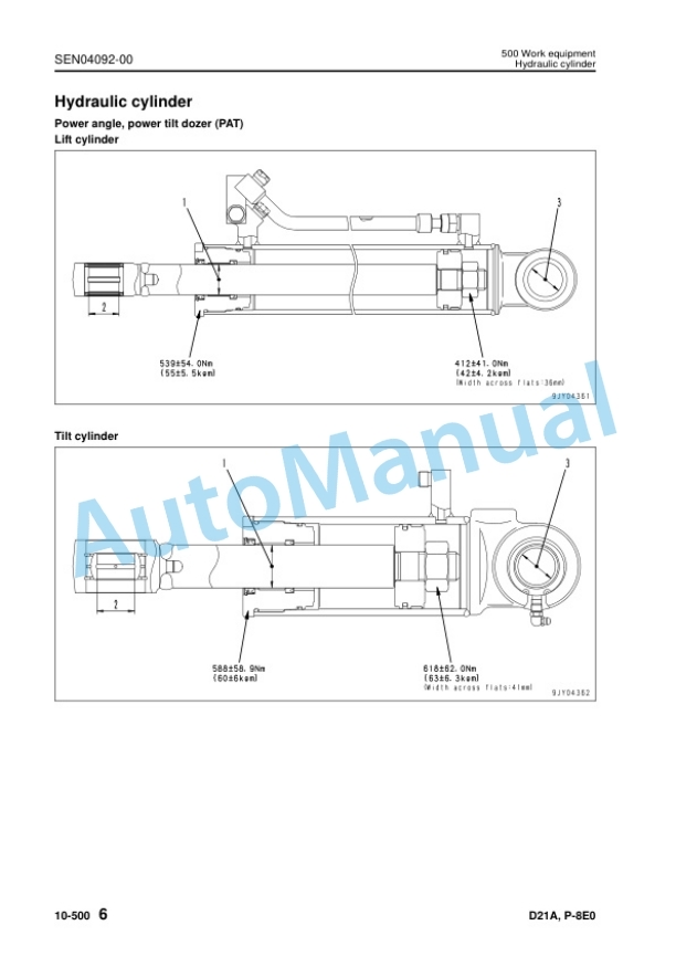 Komatsu D21A-8E0, D21P-8E0 Bull Dozer Shop Manual SEN03320-11 3 Komatsu D21A-8E0, D21P-8E0 Bull Dozer Shop Manual SEN03320-11 - Image 3