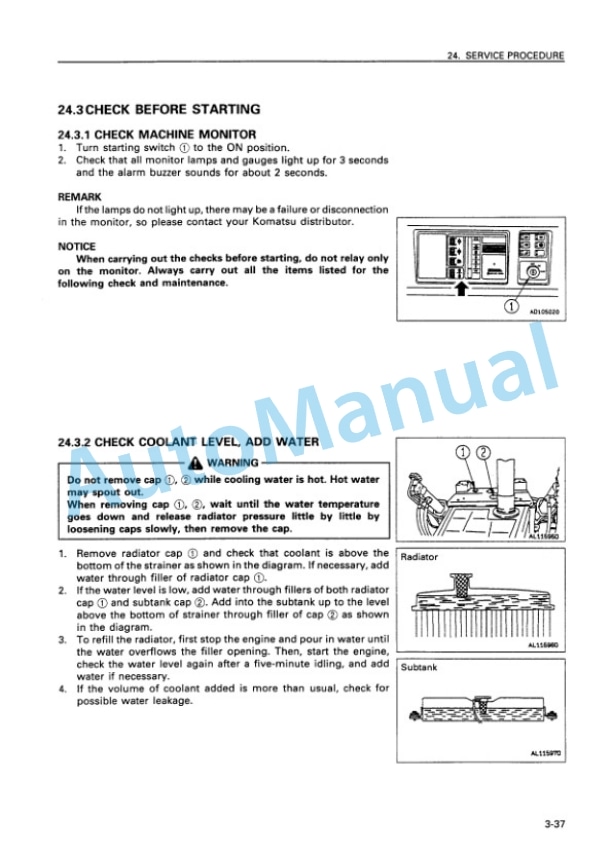 Komatsu D275A-2 Bull Dozer Operation and Maintenance Manual SEAM024601P 5 Komatsu D275A-2 Bull Dozer Operation and Maintenance Manual SEAM024601P - Image 5