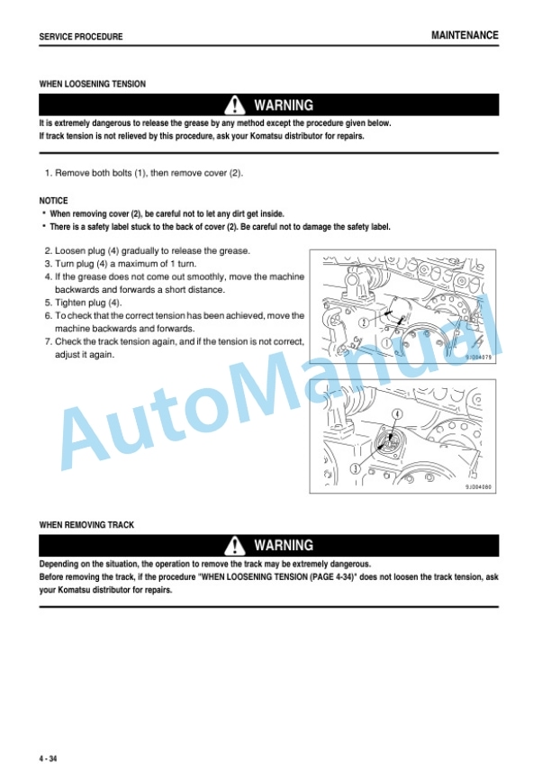 Komatsu D275A-5 Bull Dozer Operation and Maintenance Manual PEN01310-02 5 Komatsu D275A-5 Bull Dozer Operation and Maintenance Manual PEN01310-02-5