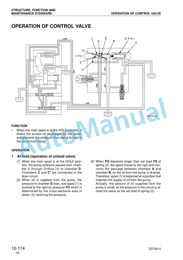 Alternative view of Komatsu D275A-5 Bull Dozer Shop Manual SEBM026312