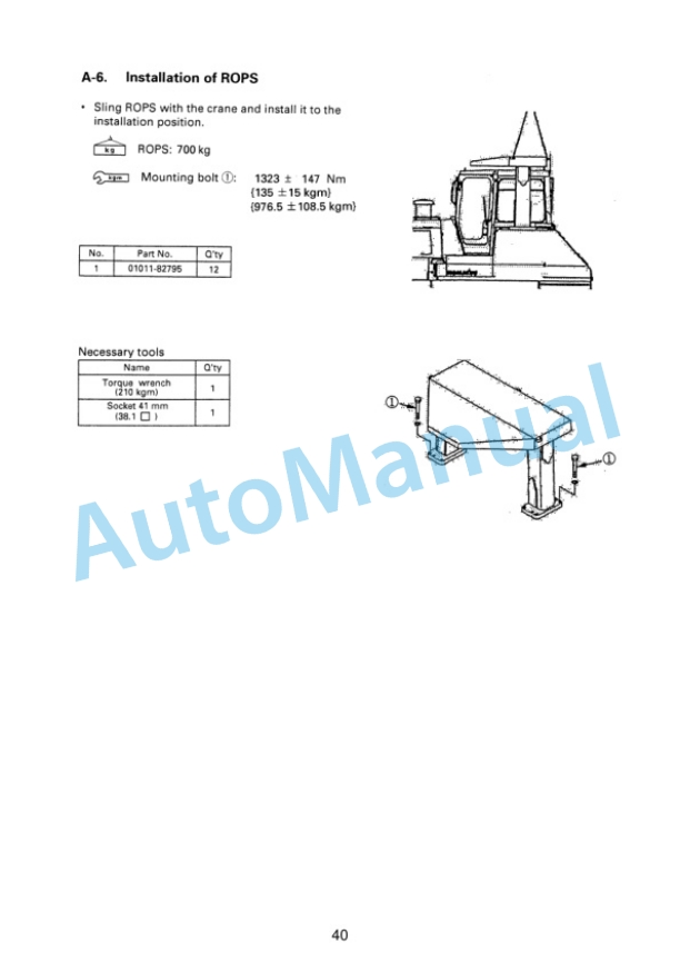 Komatsu D275A-5, D275AX-5 Bull Dozer Field Assembly Instruction GEN00047-01 4 Komatsu D275A-5, D275AX-5 Bull Dozer Field Assembly Instruction GEN00047-01 - Image 4