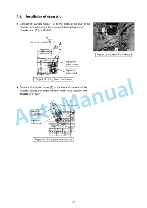 Komatsu D275A-5, D275AX-5 Bull Dozer Field Assembly Instruction GEN00047-02 3 Komatsu D275A-5, D275AX-5 Bull Dozer Field Assembly Instruction GEN00047-02-3