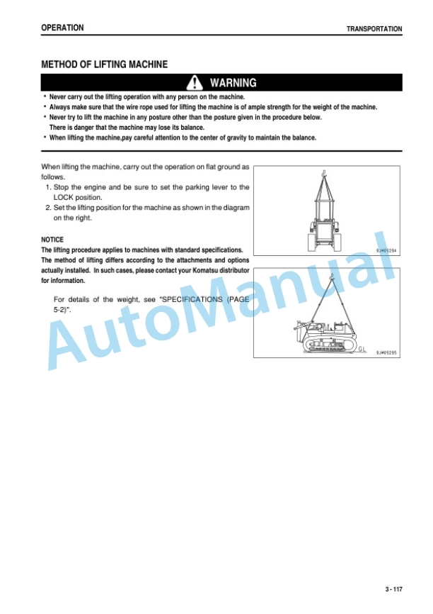 Komatsu D275A-5 Galeo Bull Dozer Operation and Maintenance Manual SEAM044801T 4 Komatsu D275A-5 Galeo Bull Dozer Operation and Maintenance Manual SEAM044801T - Image 4