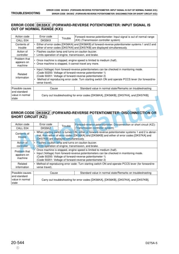 Komatsu D275A-5 Shop Manual SEBM026308 4 Komatsu D275A-5 Shop Manual SEBM026308 - Image 4