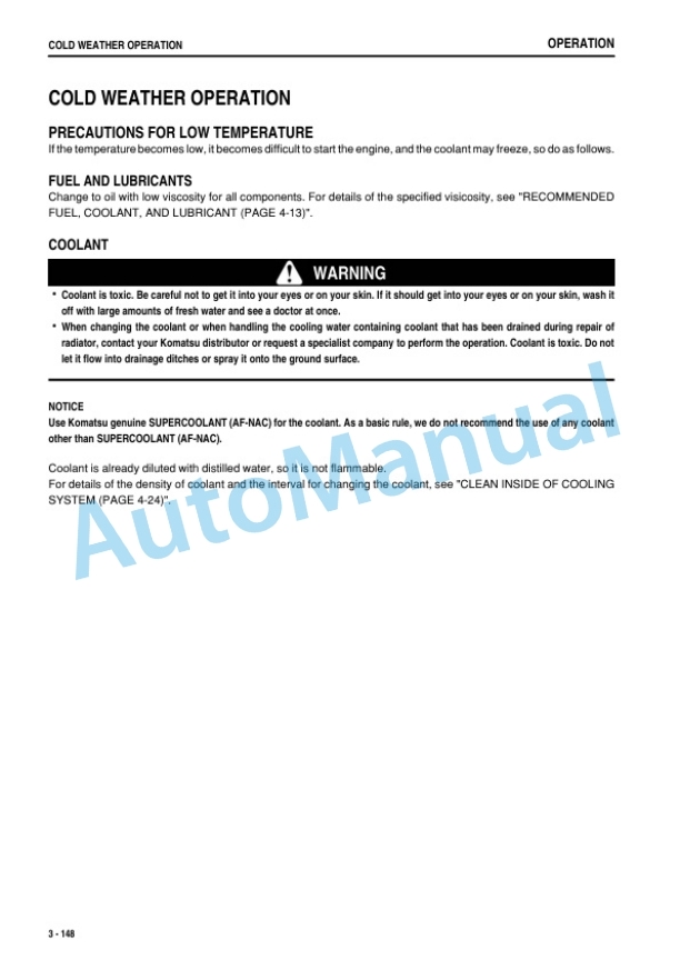 Komatsu D275A-5R Bull Dozer Operation and Maintenance Manual PEN01261-00 4 Komatsu D275A-5R Bull Dozer Operation and Maintenance Manual PEN01261-00 - Image 4