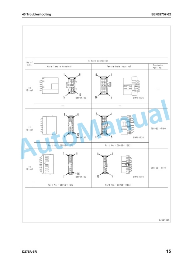 Komatsu D275A-5R Bull Dozer Shop Manual SEN02158-16 3 Komatsu D275A-5R Bull Dozer Shop Manual SEN02158-16 - Image 3