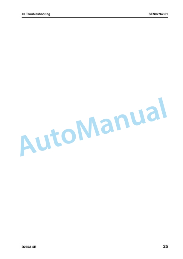 Komatsu D275A-5R Bull Dozer Shop Manual SEN02158-16 4 Komatsu D275A-5R Bull Dozer Shop Manual SEN02158-16 - Image 4