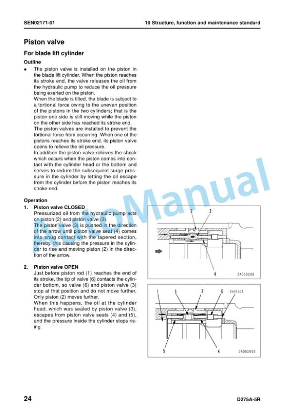 Alternative view of Komatsu D275A-5R Bull Dozer Shop Manual SEN02158-17