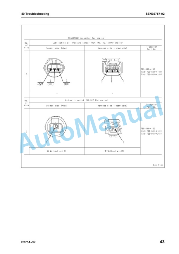 Komatsu D275A-5R Bull Dozer Shop Manual SEN02158-21 3 Komatsu D275A-5R Bull Dozer Shop Manual SEN02158-21 - Image 3