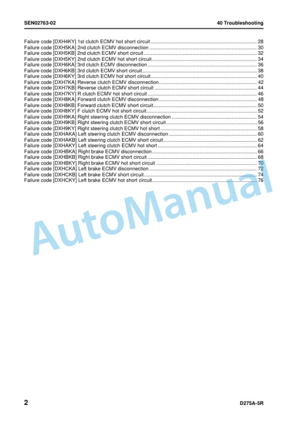 Komatsu D275A-5R Bull Dozer Shop Manual SEN02158-21 4 Komatsu D275A-5R Bull Dozer Shop Manual SEN02158-21 - Image 4