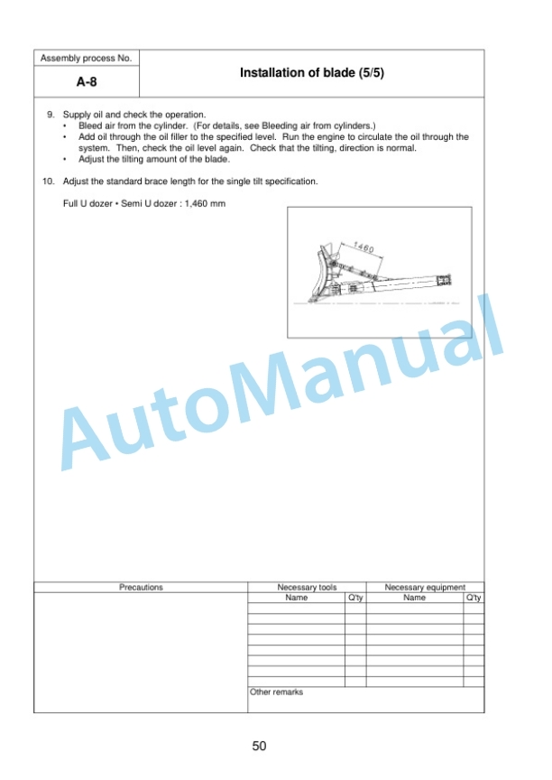 Komatsu D275A-6 Bull Dozer Field Assembly Instruction GEN00254-00 3 Komatsu D275A-6 Bull Dozer Field Assembly Instruction GEN00254-00 - Image 3