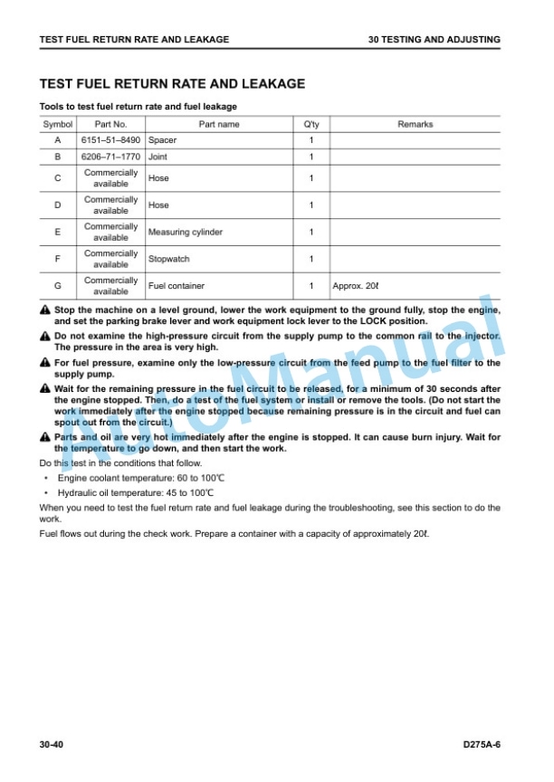 Alternative view of Komatsu D275A-6 Bulldozer Shop Manual SEN06879-02