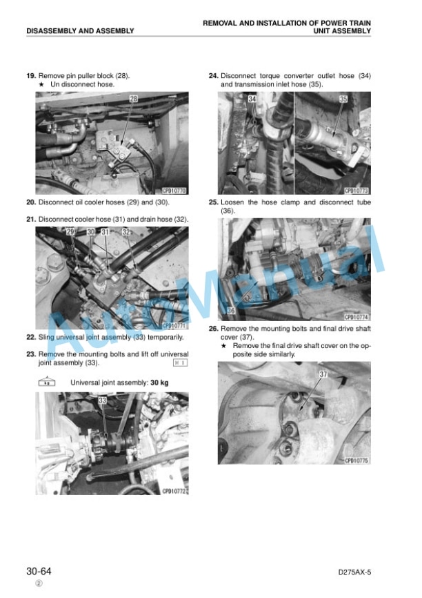 Komatsu D275AX-5 Bull Dozer Shop Manual SEBM025514 5 Komatsu D275AX-5 Bull Dozer Shop Manual SEBM025514 - Image 5