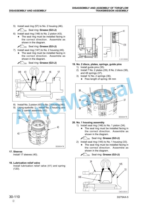 Komatsu D275AX-5 Bull Dozer Shop Manual SEBM025518 5 Komatsu D275AX-5 Bull Dozer Shop Manual SEBM025518 - Image 5