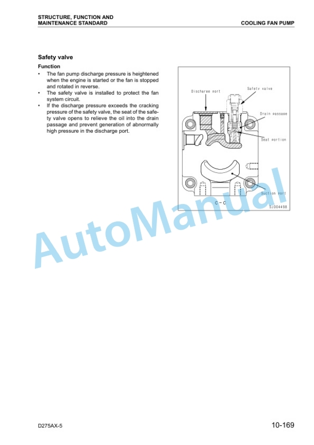 Komatsu D275AX-5 Bull Dozer Shop Manual SEBM032700 3 Komatsu D275AX-5 Bull Dozer Shop Manual SEBM032700 - Image 3