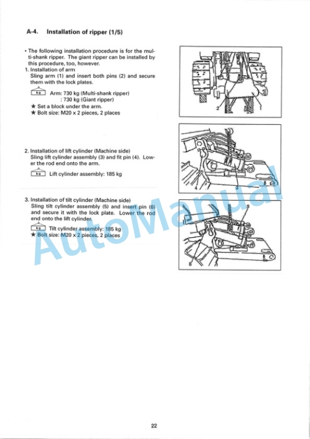 Komatsu D275AX-5 Galeo Bull Dozer Field Assembly Instruction SEAW003200 3 Komatsu D275AX-5 Galeo Bull Dozer Field Assembly Instruction SEAW003200 - Image 3