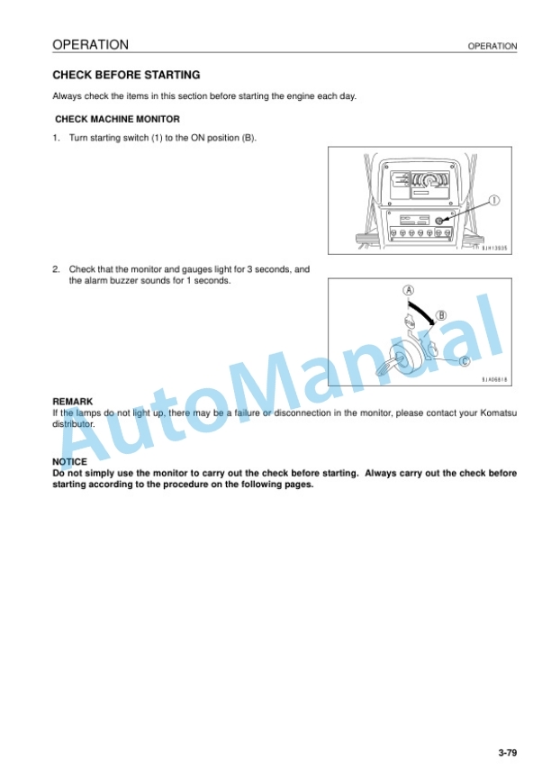 Komatsu D275AX-5E0 Bull Dozer Operation and Maintenance Manual EENAM03190 3 Komatsu D275AX-5E0 Bull Dozer Operation and Maintenance Manual EENAM03190 - Image 3