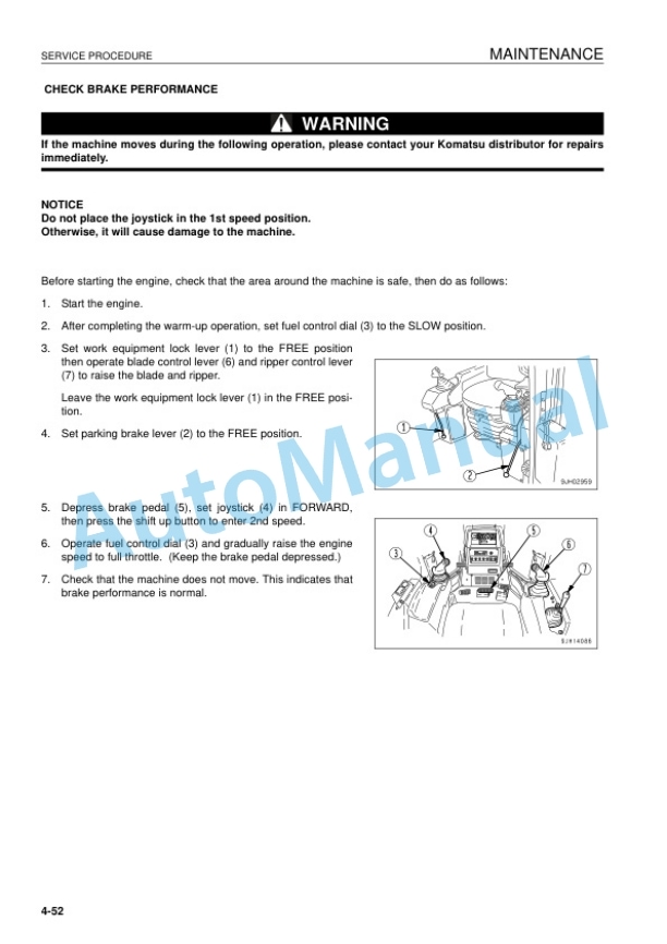 Komatsu D275AX-5E0 Bull Dozer Operation and Maintenance Manual EENAM03190 5 Komatsu D275AX-5E0 Bull Dozer Operation and Maintenance Manual EENAM03190 - Image 5