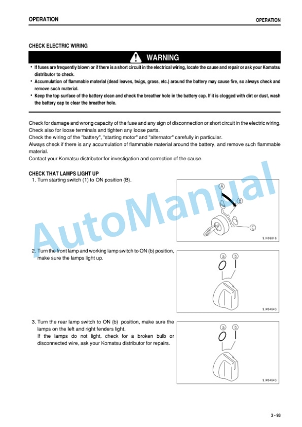 Komatsu D275AX-5E0 Bull Dozer Operation and Maintenance Manual PEN01259-04-3
