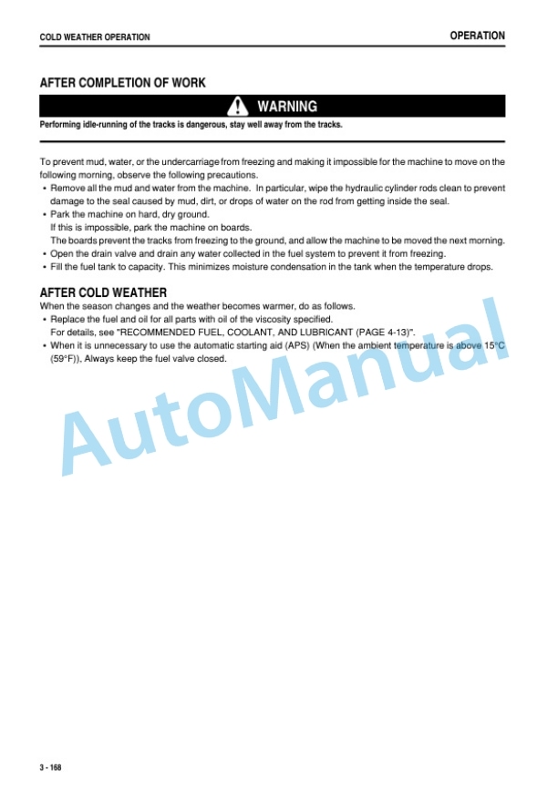 Komatsu D275AX-5E0 Bull Dozer Operation and Maintenance Manual PEN01259-05 4 Komatsu D275AX-5E0 Bull Dozer Operation and Maintenance Manual PEN01259-05-4