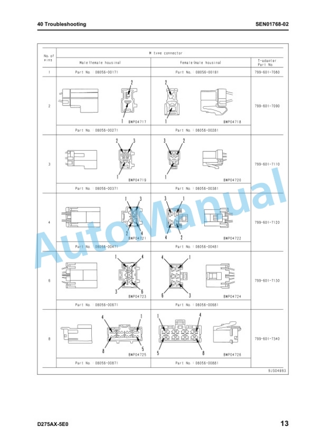 Komatsu D275AX-5E0 Bull Dozer Shop Manual SEN00919-17 3 Komatsu D275AX-5E0 Bull Dozer Shop Manual SEN00919-17 - Image 3