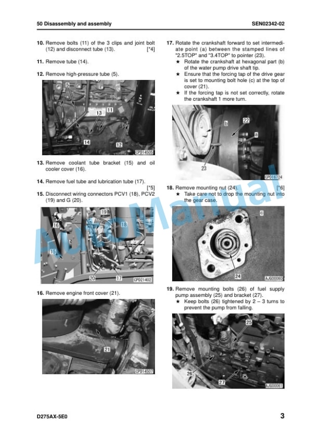 Komatsu D275AX-5E0 Bull Dozer Shop Manual SEN00919-17 5 Komatsu D275AX-5E0 Bull Dozer Shop Manual SEN00919-17 - Image 5