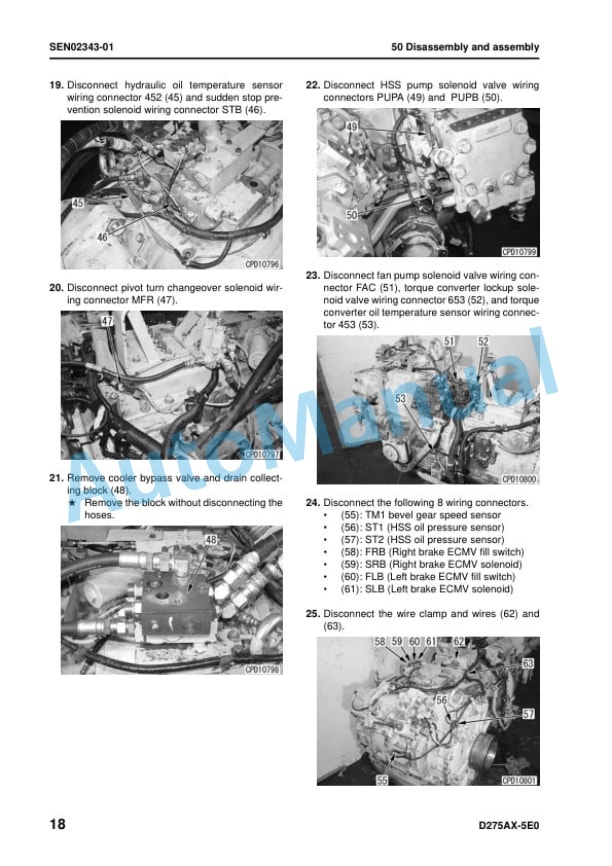 Komatsu D275AX-5E0 Bull Dozer Shop Manual SEN00919-21 5 Komatsu D275AX-5E0 Bull Dozer Shop Manual SEN00919-21 - Image 5